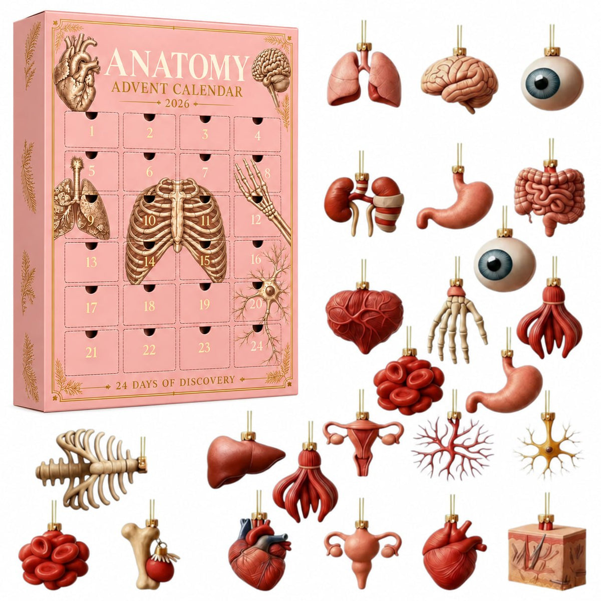 Anolumi Anatomy Advent Calendar — 24 Anatomy Ornaments