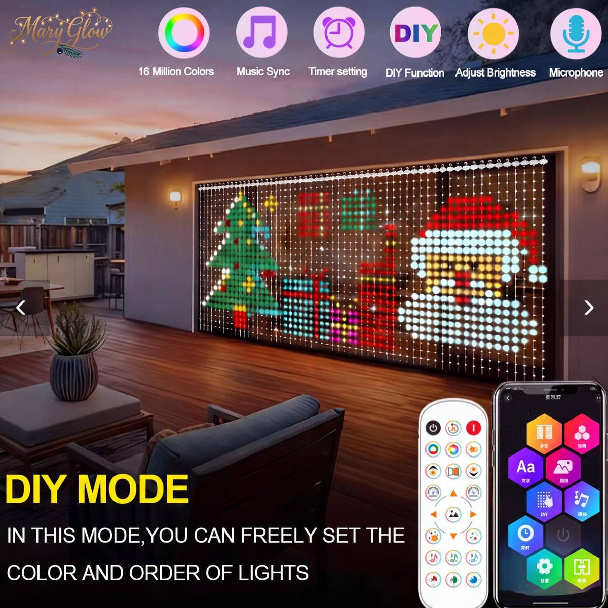 MaryGlow Smart LED Curtain Lights