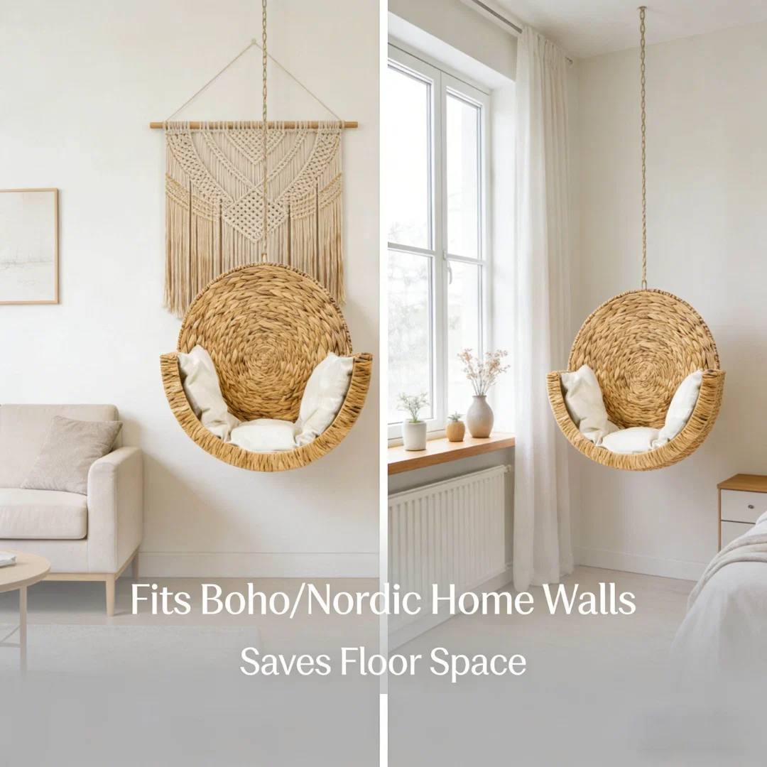 NuzzleHaus Hand-Woven Hanging Cat Nest