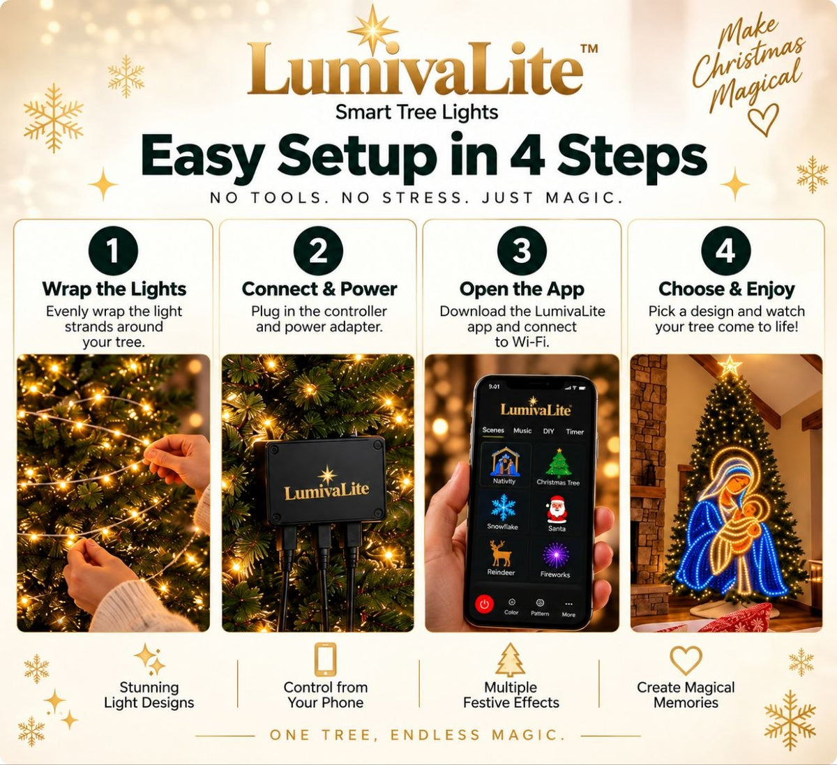 Lumiva Smart Christmas Tree Lights