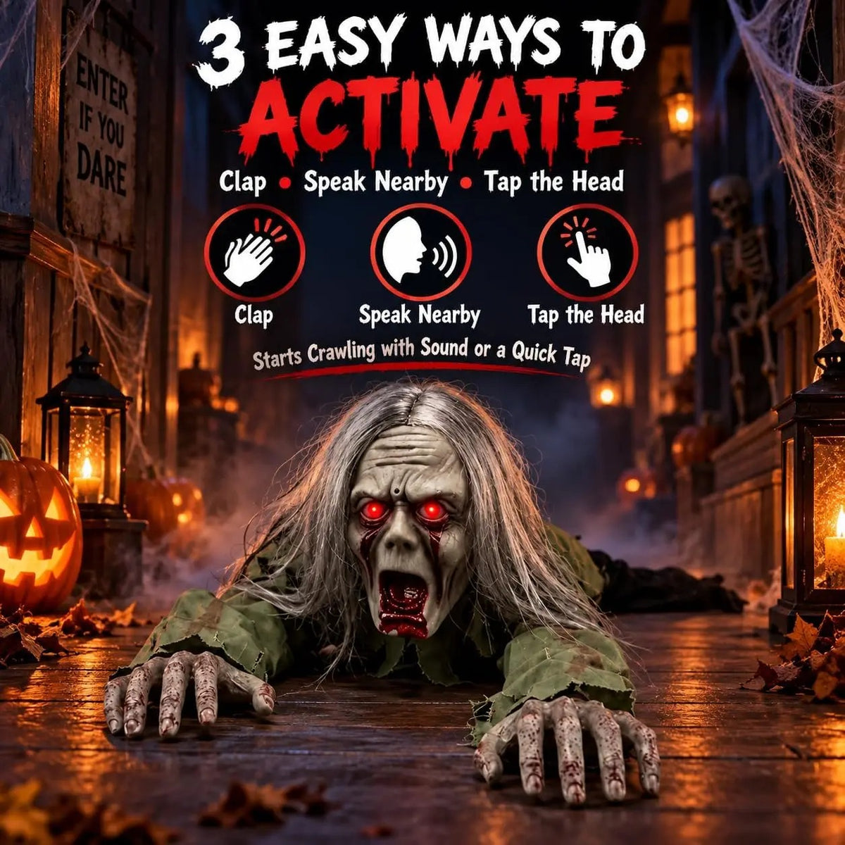 Nightcrawlers The Crawler — Animated Crawling Zombie
