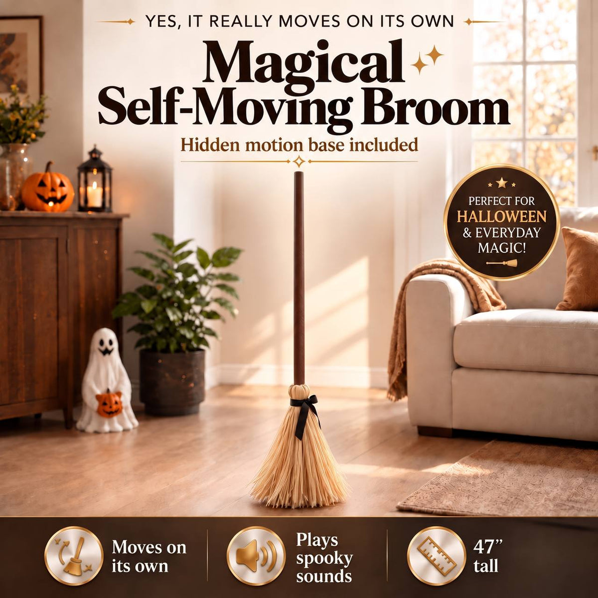 Webroomed Magical Self-Moving Broom